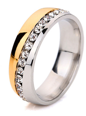 古典流金岁月水钻情侣戒指