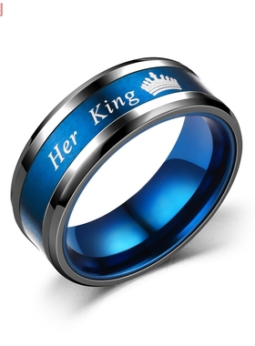 欧美风钛钢紫色对戒