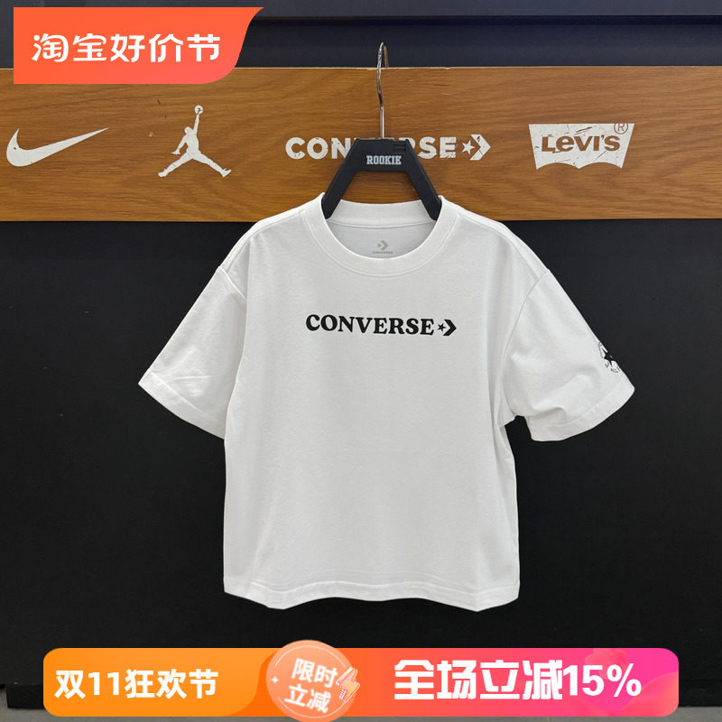 Converse匡威2026儿童休闲风圆领短袖T恤男女童宽松凉感上衣速干T