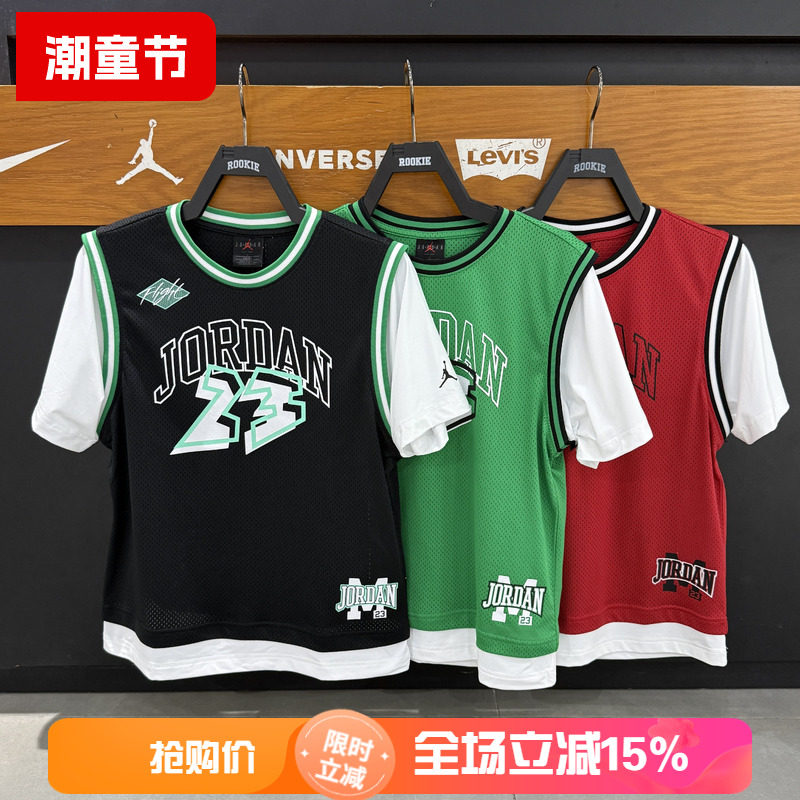 Jordan儿童短袖T恤夏男童