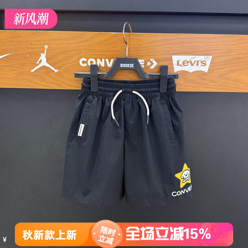 匡威童装专柜正品26秋IP联名款梭织速干百搭五分短裤 CV2632064