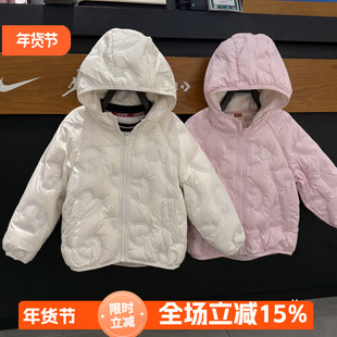 李维斯童装轻薄羽绒服女童25冬季新款纯色爱心压花外套LV2542130