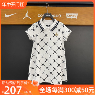 女童针织线圈精致休闲时尚 短袖 匡威童装 Converse 连衣裙cv2422072