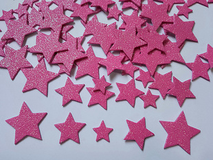 粉红色五角星亮闪闪星星金闪闪金粉亮粉五星贴纸儿童装饰创意粘贴
