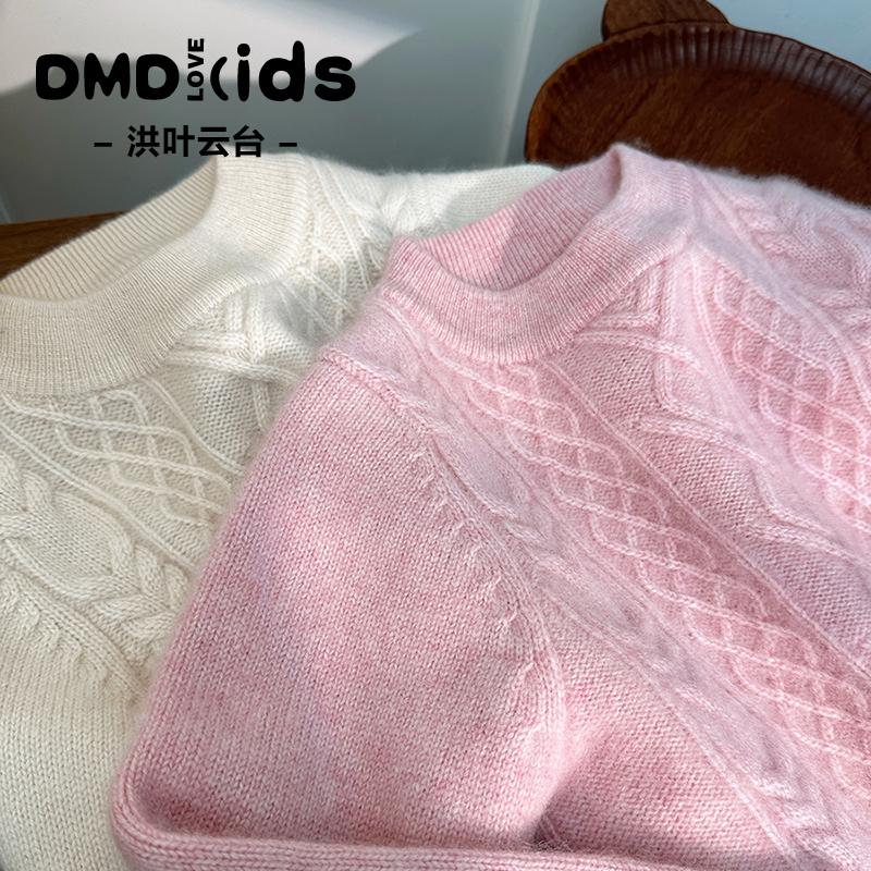 100%女童纯羊绒毛衣三股加厚
