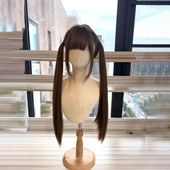 少女学生双马尾假发可爱萝莉全头套JK通用假发公主棕长直发中长款