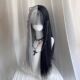 假发女长发万圣节cos库伊拉黑白魔女长直发全头套式 阴阳双生