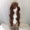 古早假发日系洛丽塔风格 长卷发Lolita甜美日系风巧克力色仿真假发