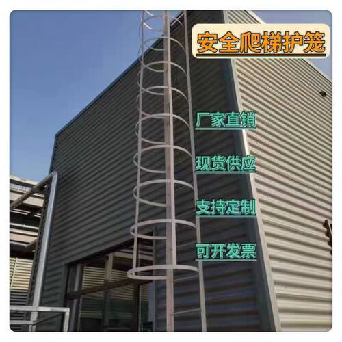 镀锌钢爬梯护笼国标15J401爬梯安全爬梯玻璃钢梯子斜楼梯污水井梯