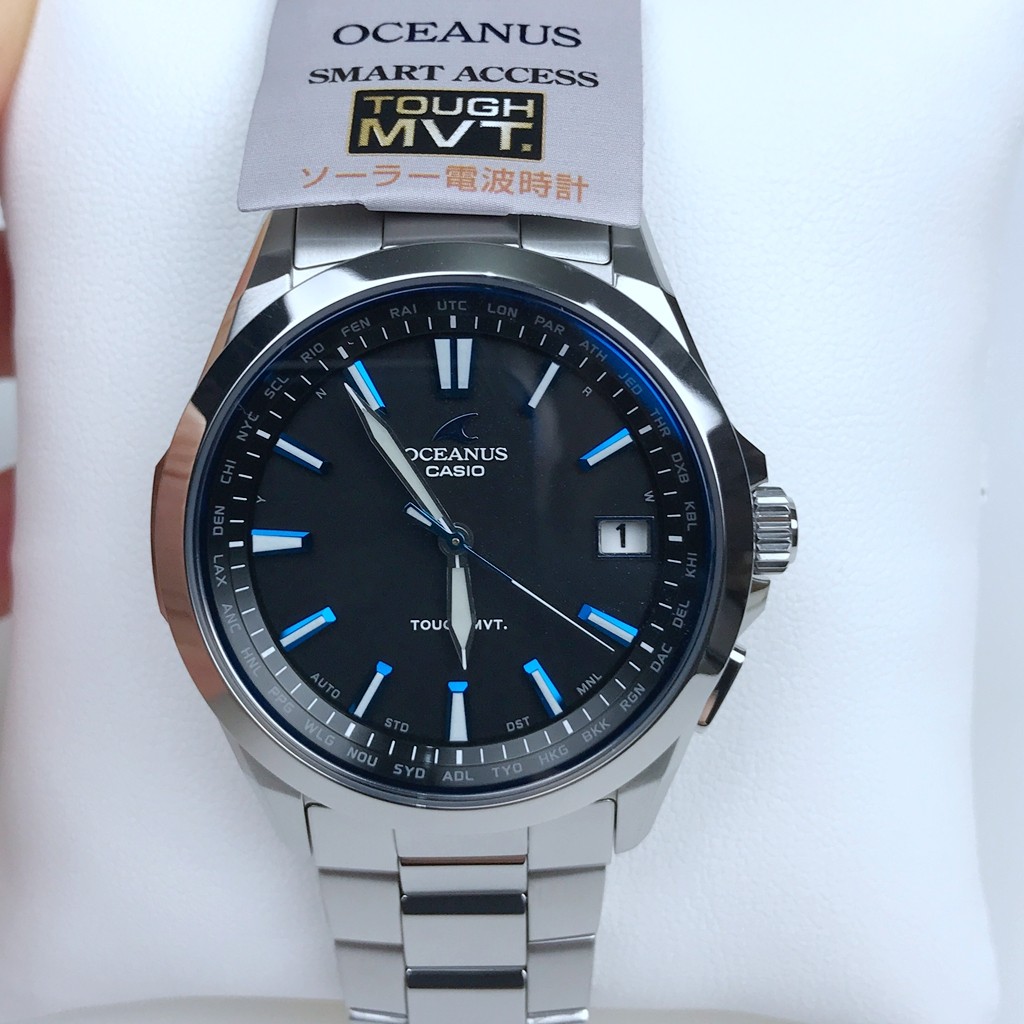 日本卡西欧 海神 钛合金 太阳能电波表 ocw-s100-1ajf  s100b