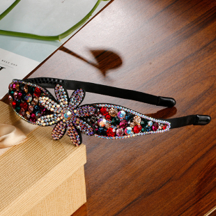 八瓣花对称水钻皇冠头箍女新娘头饰发卡发饰 满钻发箍新款 热卖 韩版