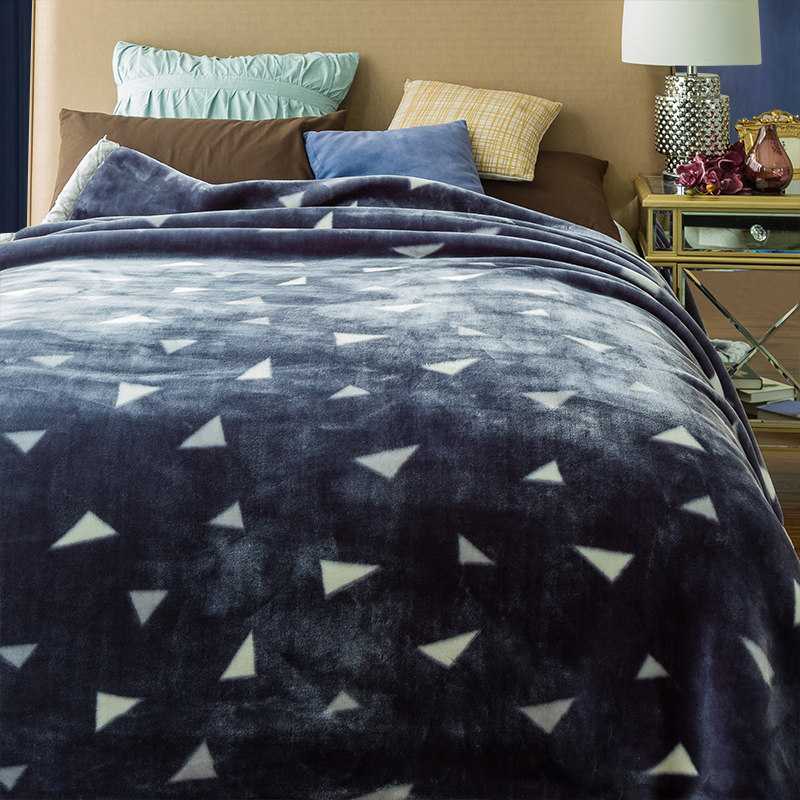 冬季加厚拉舍尔毛毯学生宿舍床单单人小被子珊瑚法兰绒床上盖毯