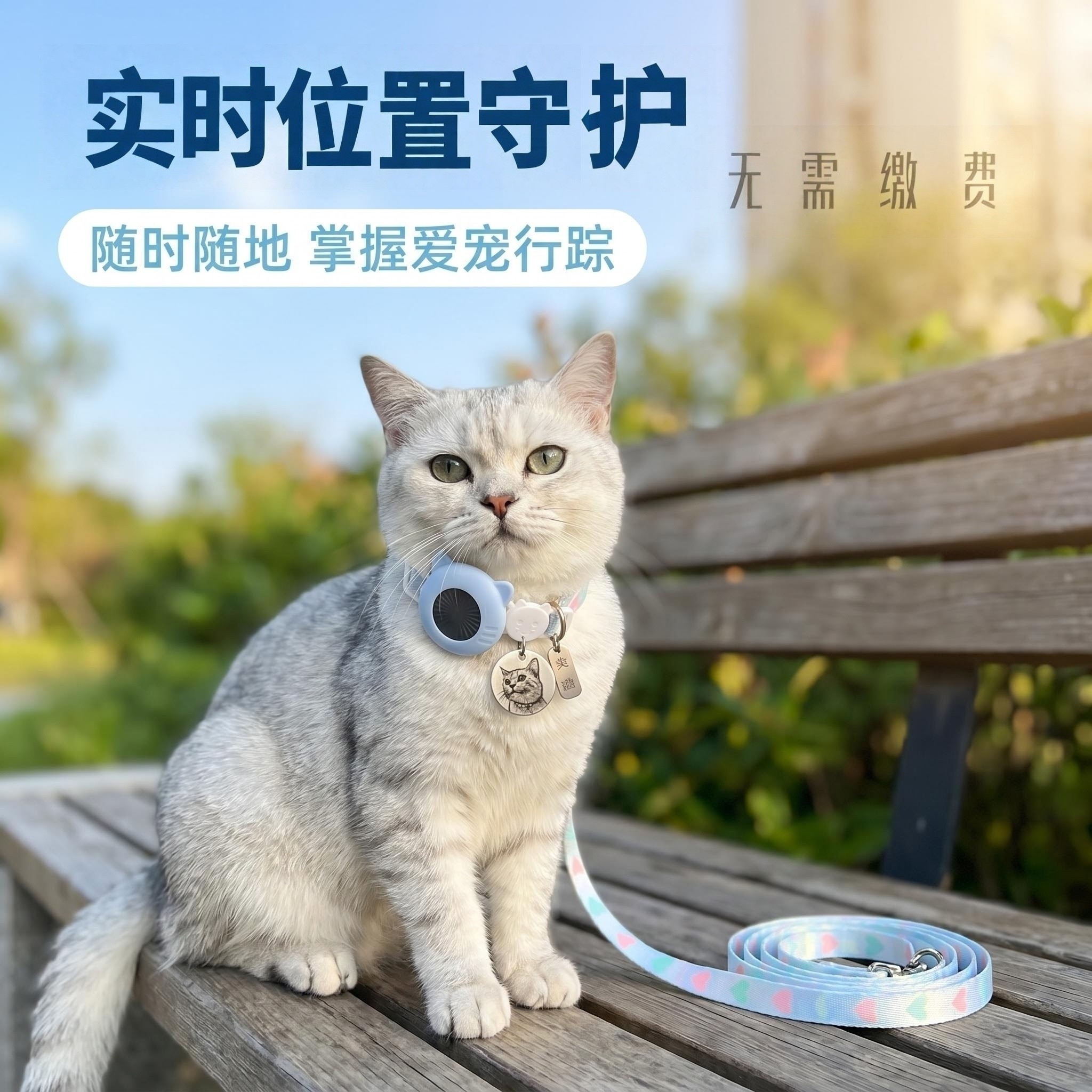 宠物TAG定位器猫咪全球导航位置追踪器狗牌宠物身份牌定制
