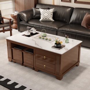 2026岩板多功能功夫茶几泡茶台一体家用客厅办公室具套装组合极简