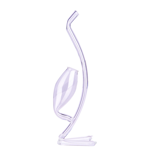 苦艾酒专用杯 炫酷造型玻璃杯 吸入式 三角底水烟杯