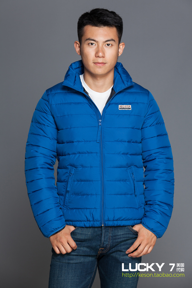 美国正品海鸥男冬款修身连帽棉衣