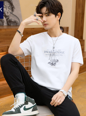 TEEK新款纯棉短袖t恤男 2026夏季青少年初中高中学生潮流冰丝半袖