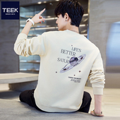 TEEK2026春季 T恤青少年学生上衣服 背面印花长袖 男生纯棉卫衣 新款