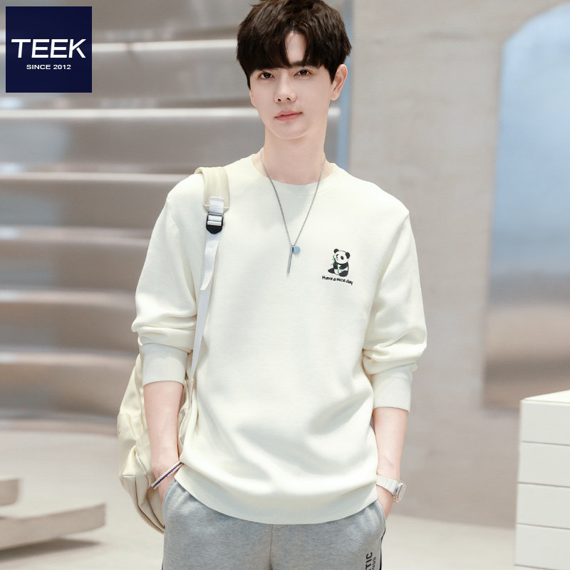TEEK秋季新款长袖毛衣男针织衫情侣熊猫青少年慵懒风内搭打底毛衫,男装,针织衫/毛衣,淘宝优惠券,粉丝福利购,淘宝优惠卷