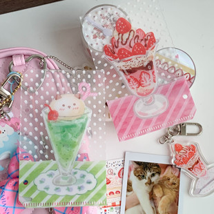 现货 （4件包邮）栗栗斯 原创M5手帐甜品活页收纳夹分隔页 配件