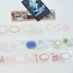 原创新第七弹栗栗斯gogochuchu盘盘好食今日的old和纸pet胶带手帐