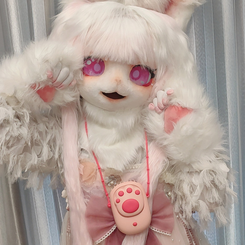 furry推荐新款兽装风扇便携挂脖式小朋友可爱猫爪静音制冷电风扇图片