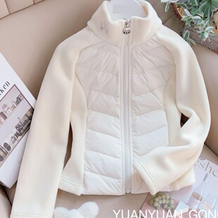 出口法国意大利品牌外贸单专柜小中大女童装白鸭绒羽绒服外套内搭