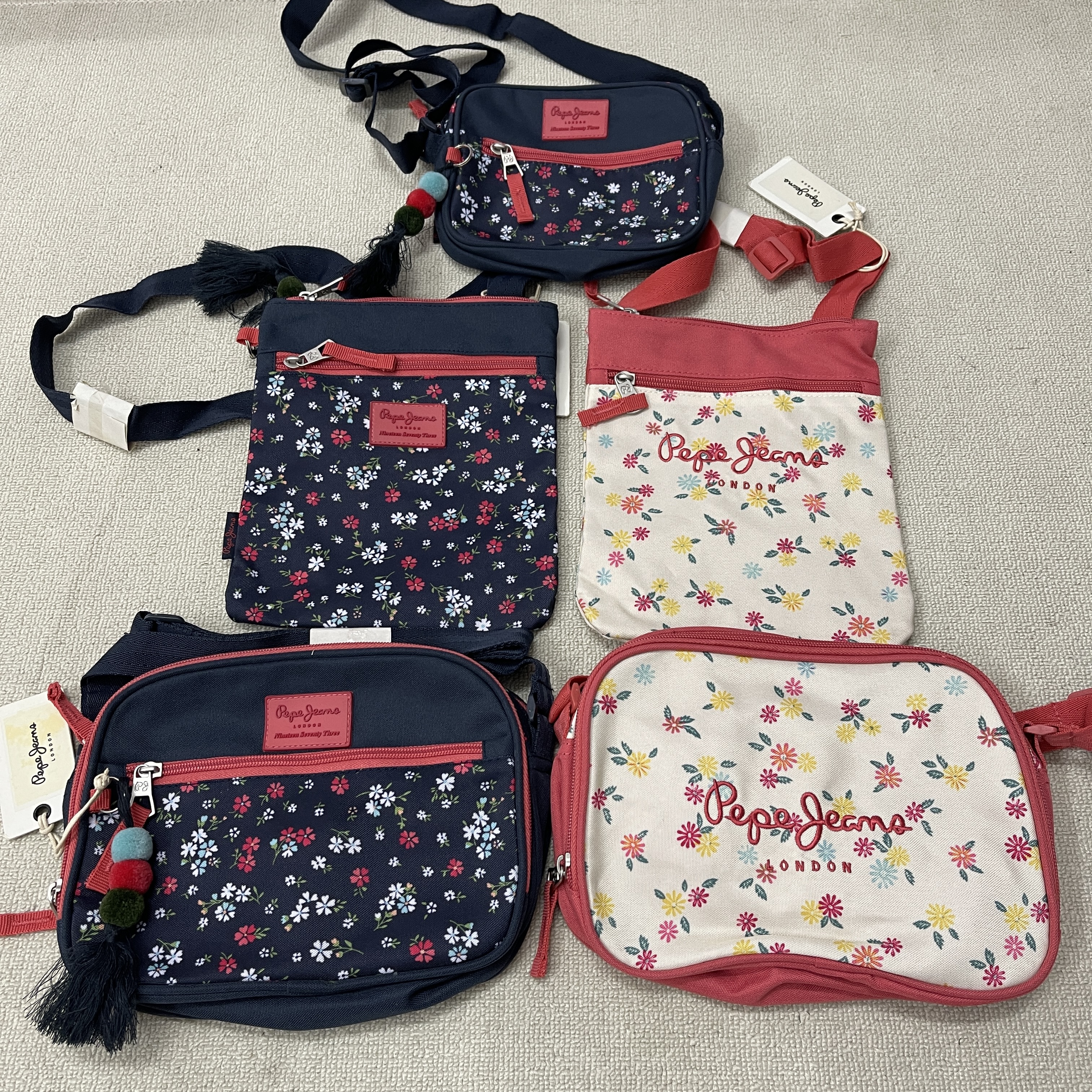 外贸出口英国pepe jeans斜挎包手机包多功能收纳包外出旅游小挎包