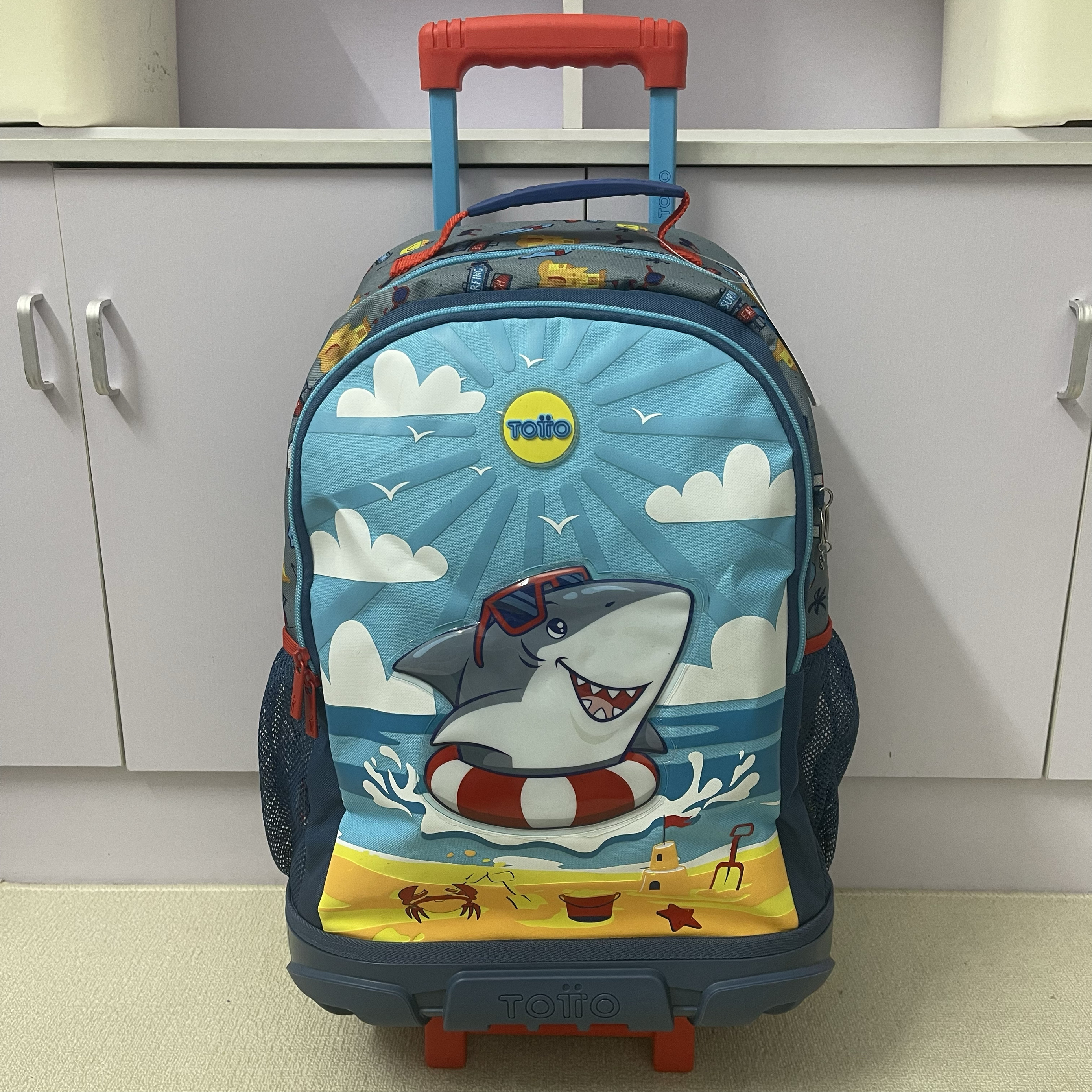 外贸 澳洲TOTTO新款男女拉杆书包双肩背包轻便减负多功能拉杆旅行