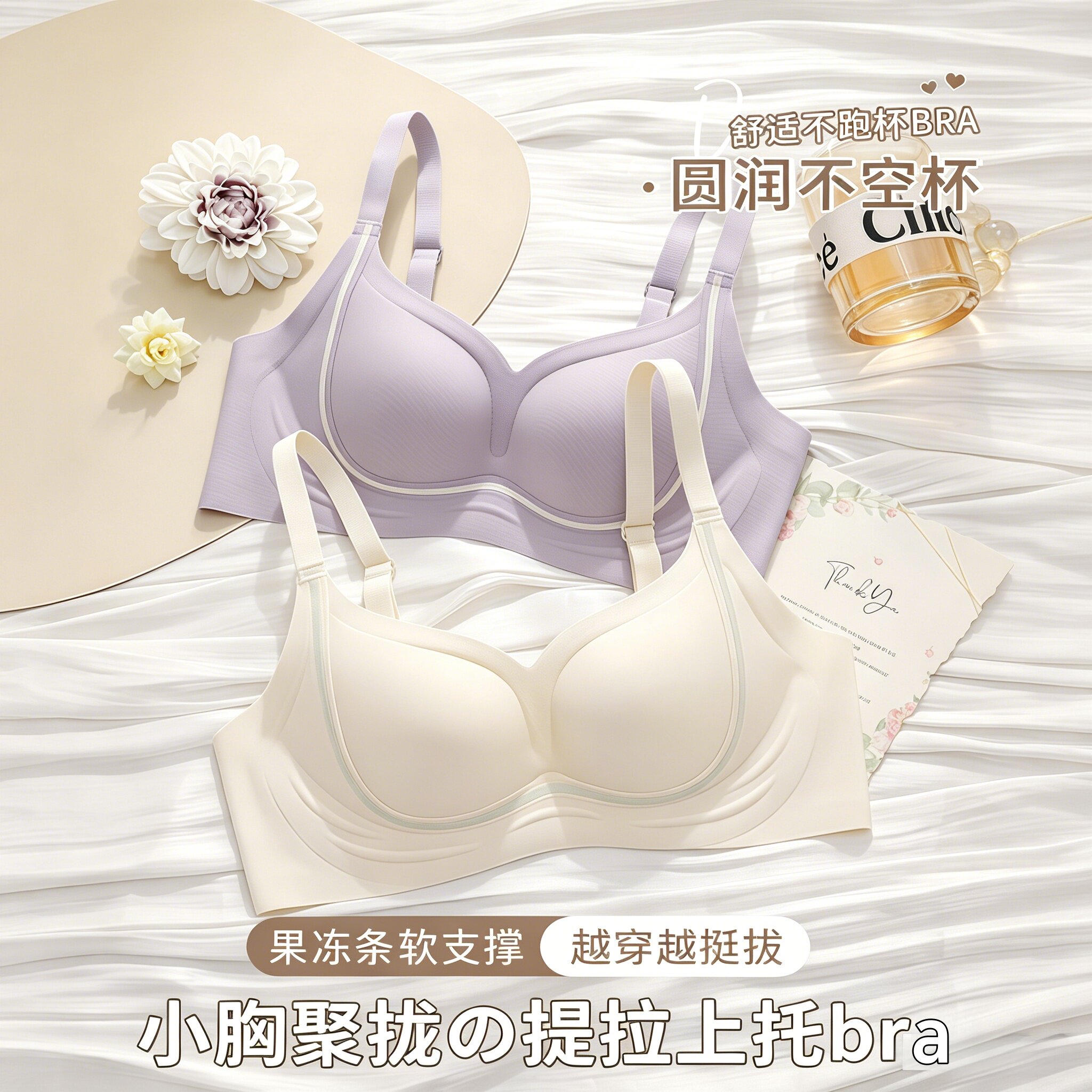 提拉无痕内衣女小胸聚拢显大无钢圈收副乳上托防下垂2026新款文胸