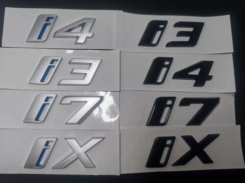 适用于汽车BMW 宝马 G26 i4 M50 亮黑尾标车标 i7i3新能源贴标