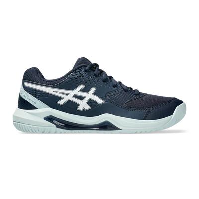 海外代购Asics/亚瑟士女士网球鞋缓震透气网面深蓝色球场抓地力
