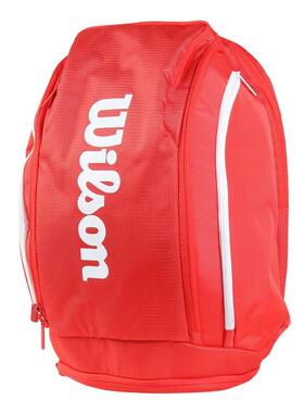 代购Wilson威尔胜网球包双拍收纳分隔储物透气鞋仓带扣挂载红色