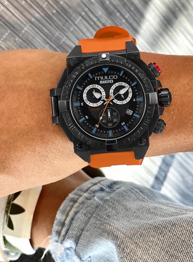 代购mulco手表 BUZO DIVE SILICONE 硅胶表带三眼计时夜光石英男