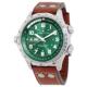 代购 腕表夜光日期日历自动皮带钢壳绿盘防水运动 HAMILTON男士