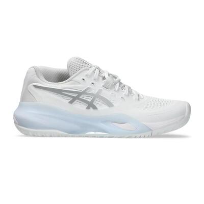 海外代购Asics/亚瑟士女士网球鞋缓震透气白色网眼红土场