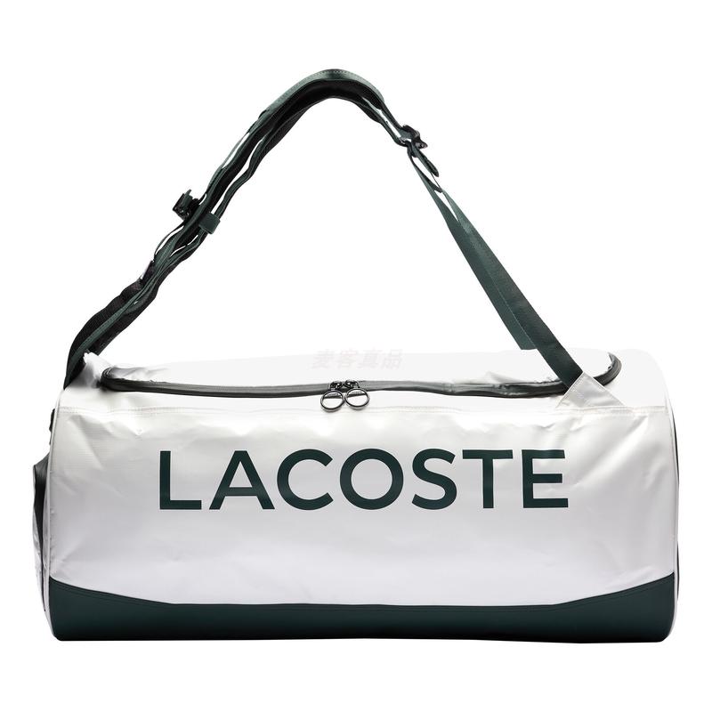 法国鳄鱼/Lacoste网球拍包20L 白绿多功能大容量手提挎包正品代购图片