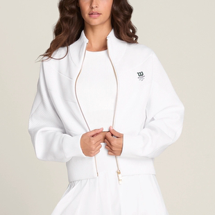 女士外套针织面料速干透气网球服 Wilson威尔胜 Club Knit Jacket