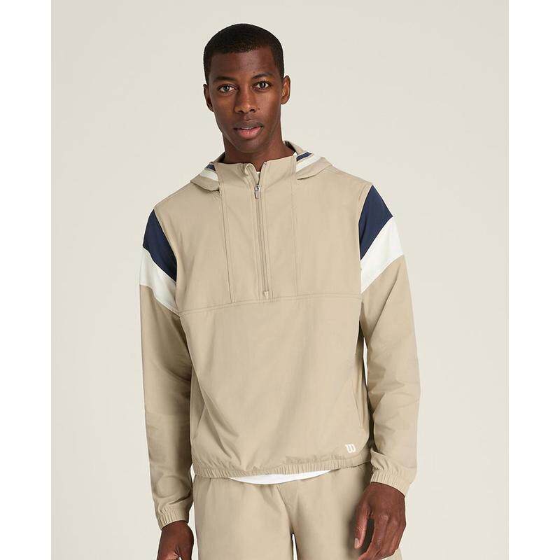 代购Wilson威尔胜男士运动夹克防风防轻雨防晒收纳口袋拼色设计