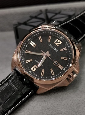 代购CITIZEN西铁城Endicott系列蓝宝石防刮镜面光动能男表AW1723