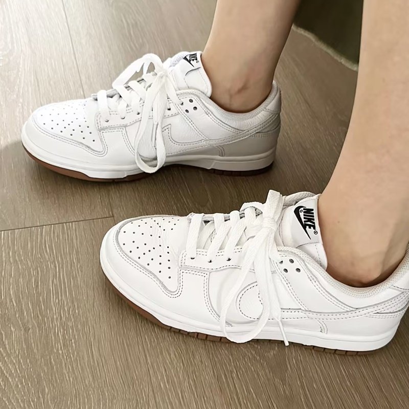 代购Nike Dunk Low耐克纯白防滑板鞋男女通用低帮定制情侣运动鞋