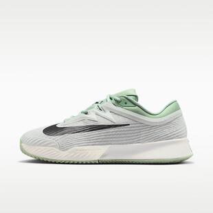 海外代购Nike/耐克男士网球鞋缓震透气网眼黑白配色红土场硬地