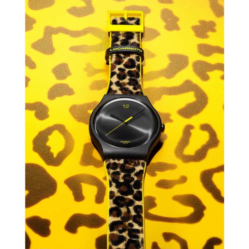 代购Swatch LOCARNO79 PAY斯沃琪男女款豹纹时尚休闲简约手表
