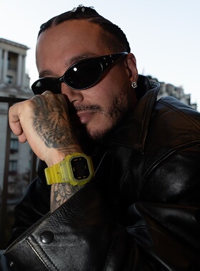 代购卡西欧 J Balvin x G-Shock 联名款时尚运动男女手表DWE5600