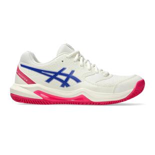 海外代购Asics/亚瑟士女士网球鞋缓震透气网面拼色红土场运动