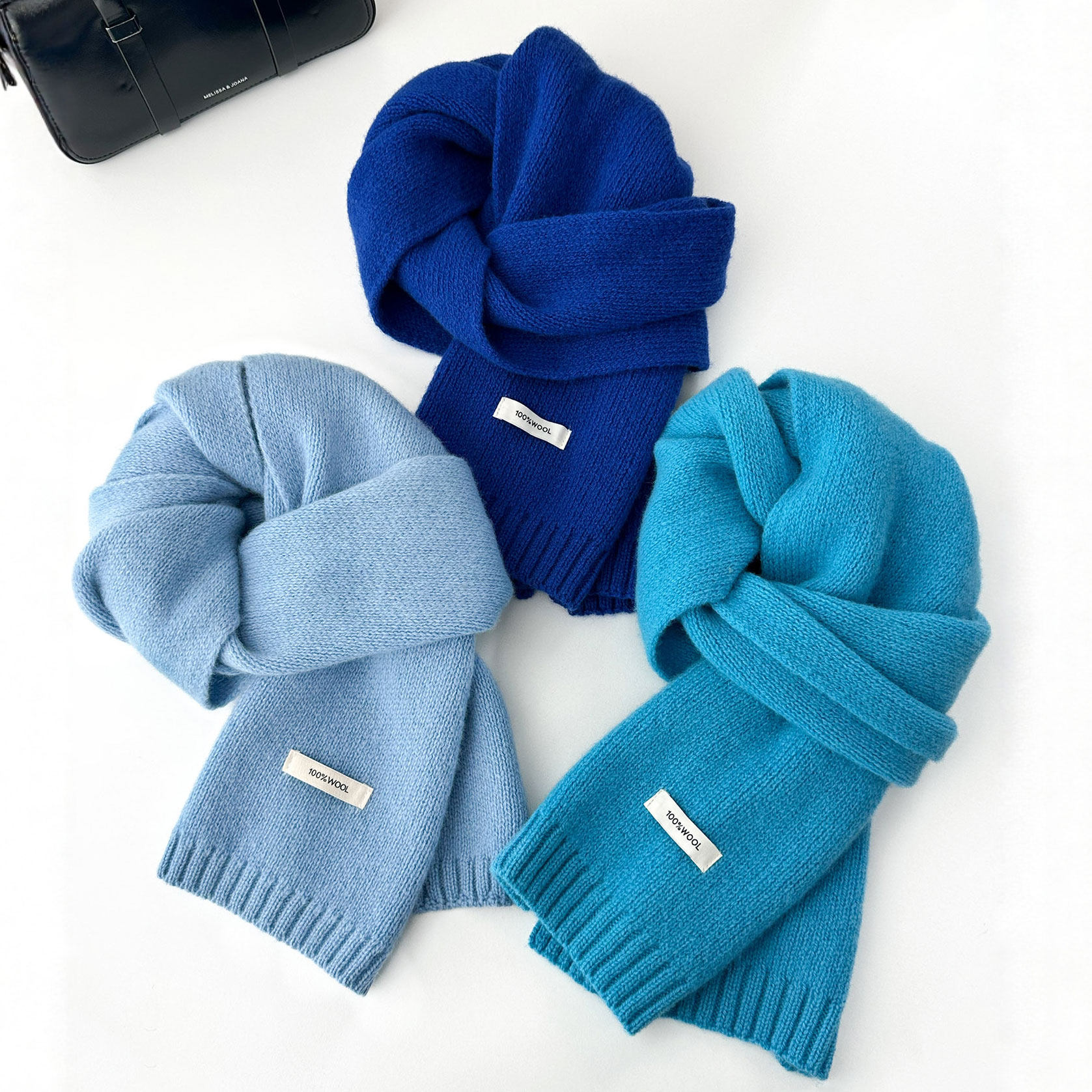 蓝色高级感100%羊毛围巾女冬季2025新款韩系针织百搭氛围感围脖男,服饰配件/皮带/帽子/围巾,围巾/丝巾/披肩,淘宝优惠券,粉丝福利购,淘宝优惠卷