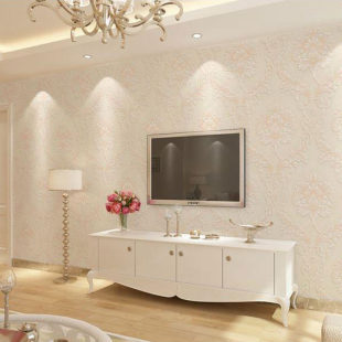 凹凸卧室宾馆大马士革墙纸装 加厚3D影视背景墙壁纸奢华欧式 修客厅