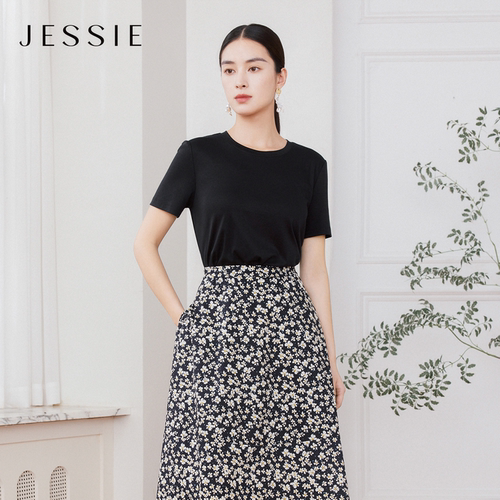 JESSIE舒适亲肤显瘦T恤短款上衣