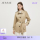 英伦风卡其色风衣女系带通勤外套 JESSIE2026年秋新款 琥珀风衣