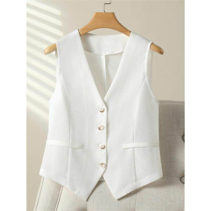 网纱马甲女薄款夏季新款修身显瘦设计感百搭马夹外穿透气防晒同款